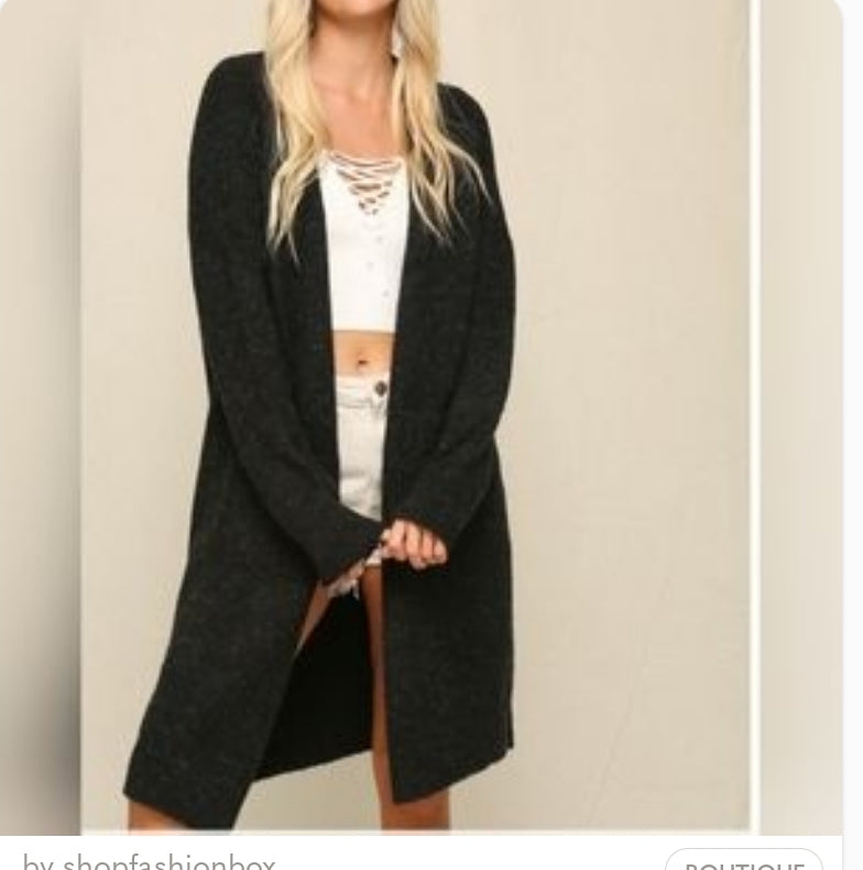 CARDIGAN MIDI COSY UP ONYX