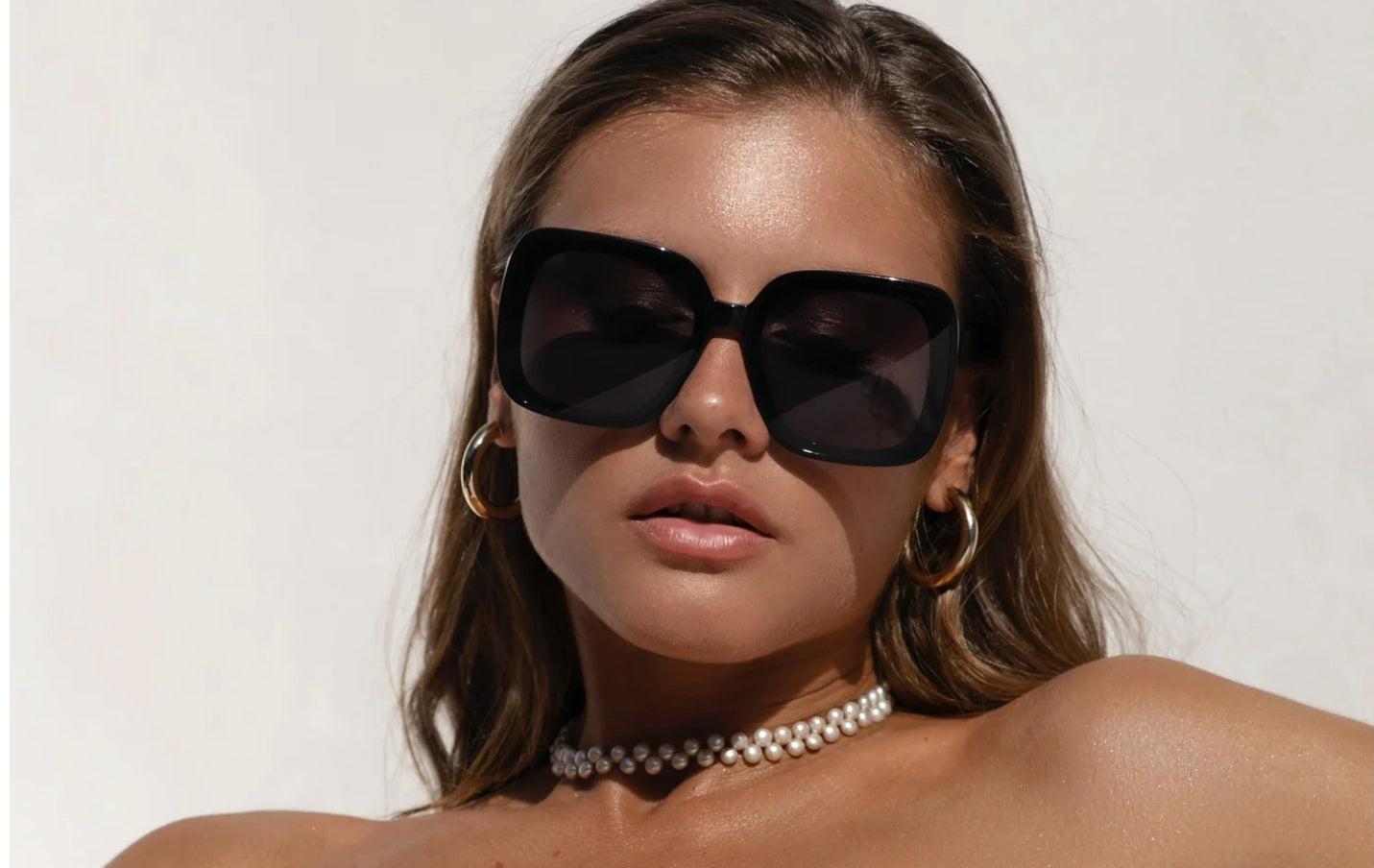 Ella Black Women's oversized sunglasses