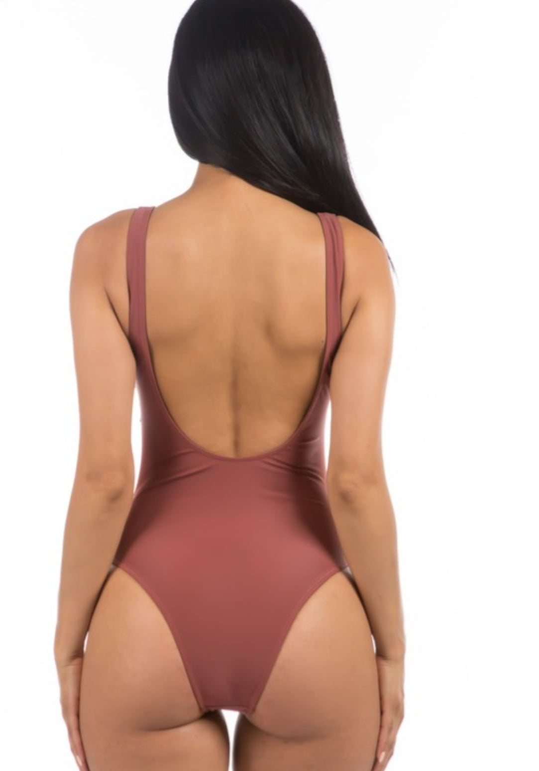 Low V one piece Swimsuit