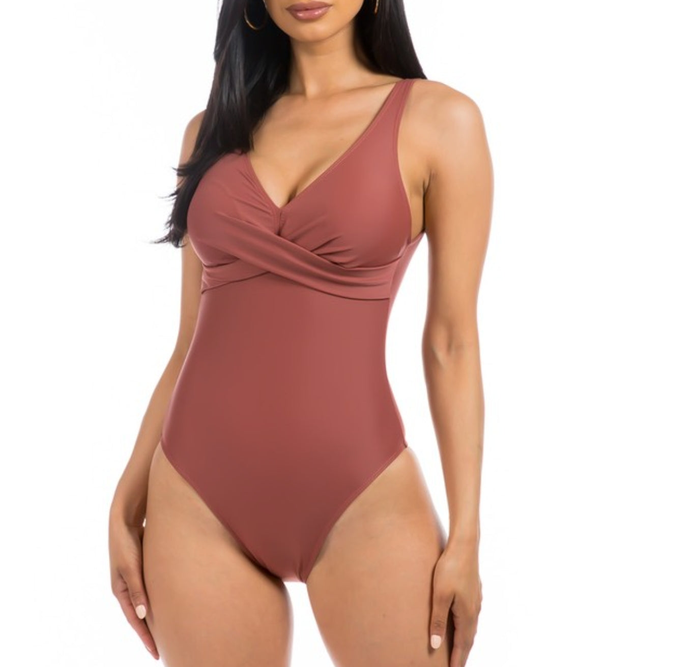 Low V one piece Swimsuit