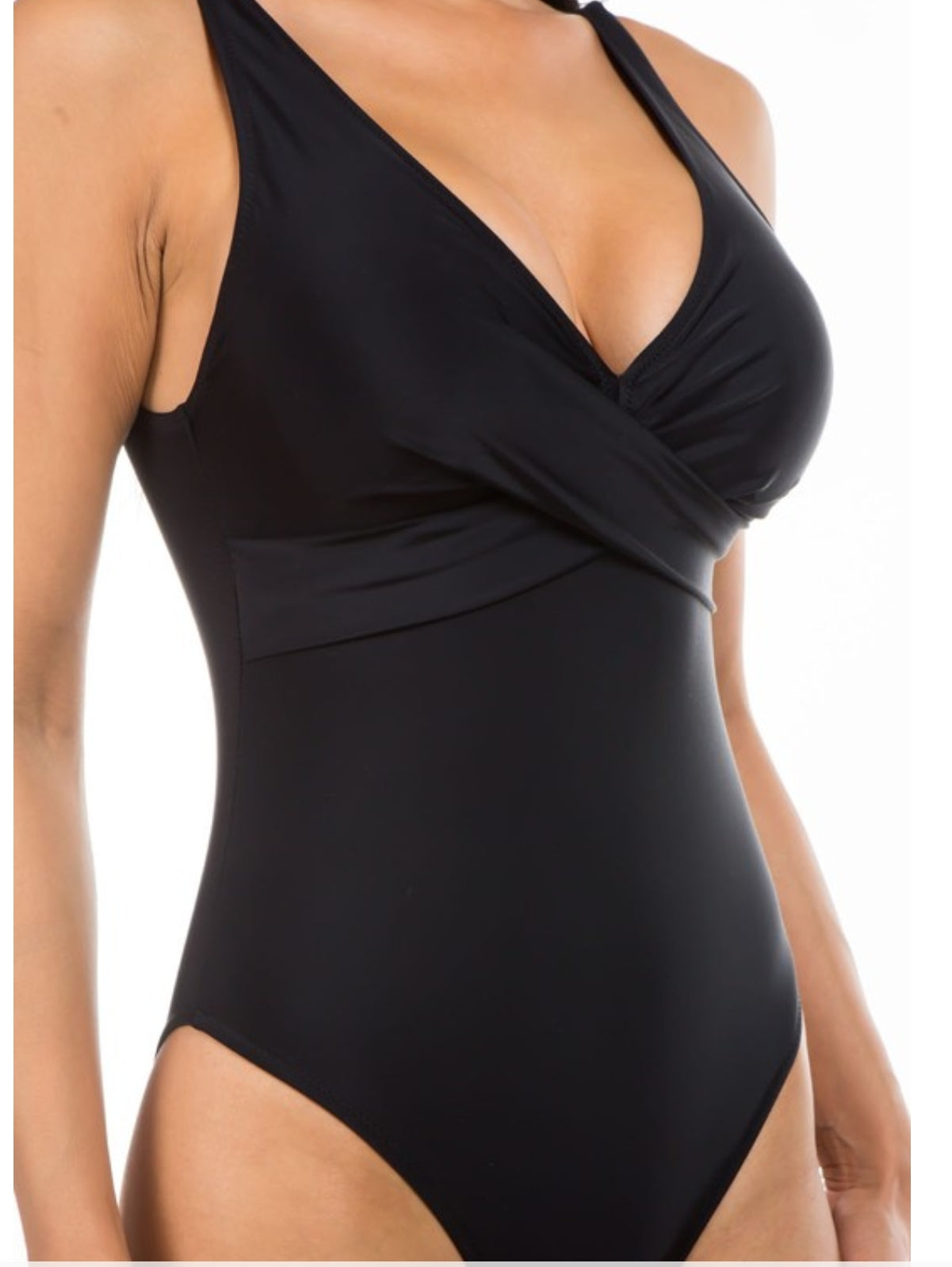 Low V one piece Swimsuit