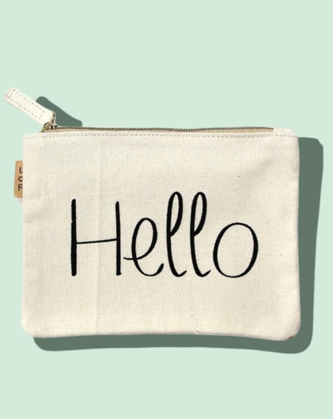 Hello Canvas Pouch