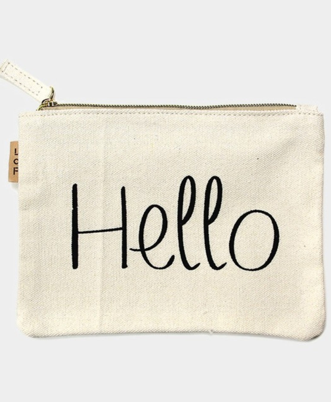 Hello Canvas Pouch