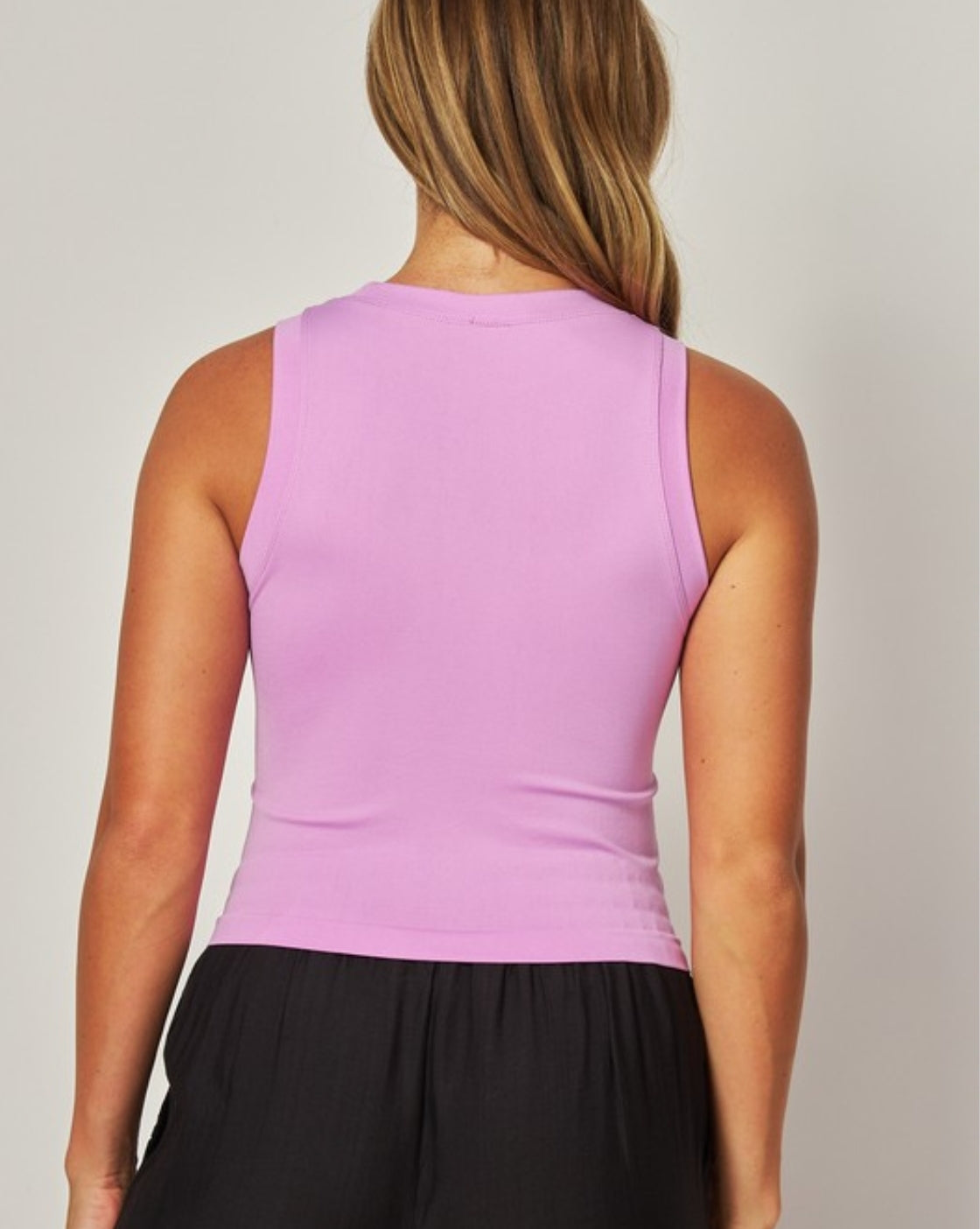 Violet basic Everyday Seamless Crew-neck Crop Top