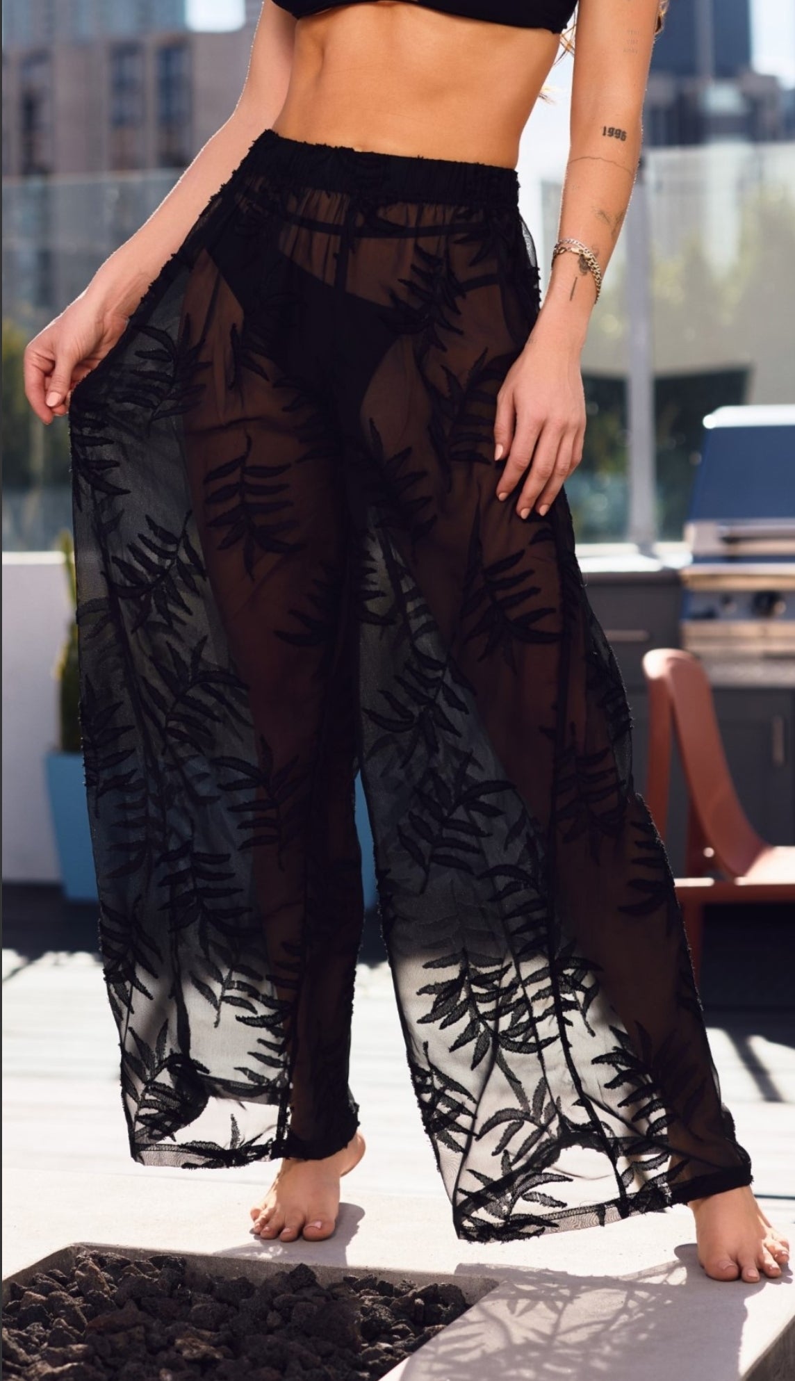 Love island See Through Wide Leg Cover Up Pants