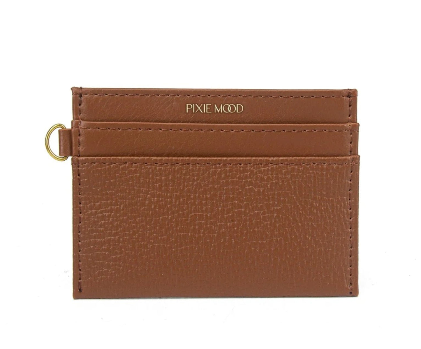 Alex Recycled Vegan Card Holder in Chestnut