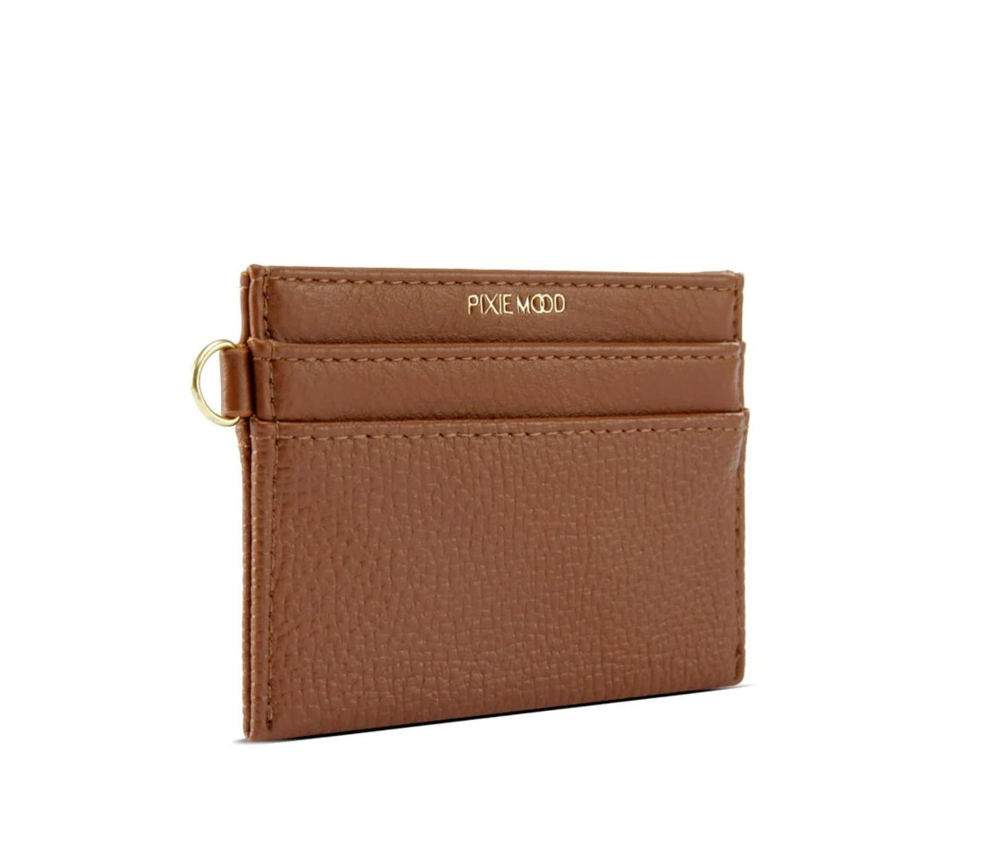 Alex Recycled Vegan Card Holder in Chestnut