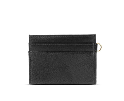 Alex Recycled Vegan Card Holder in Black