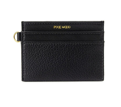 Alex Recycled Vegan Card Holder in Black