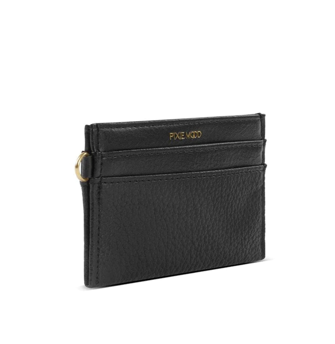 Alex Recycled Vegan Card Holder in Black