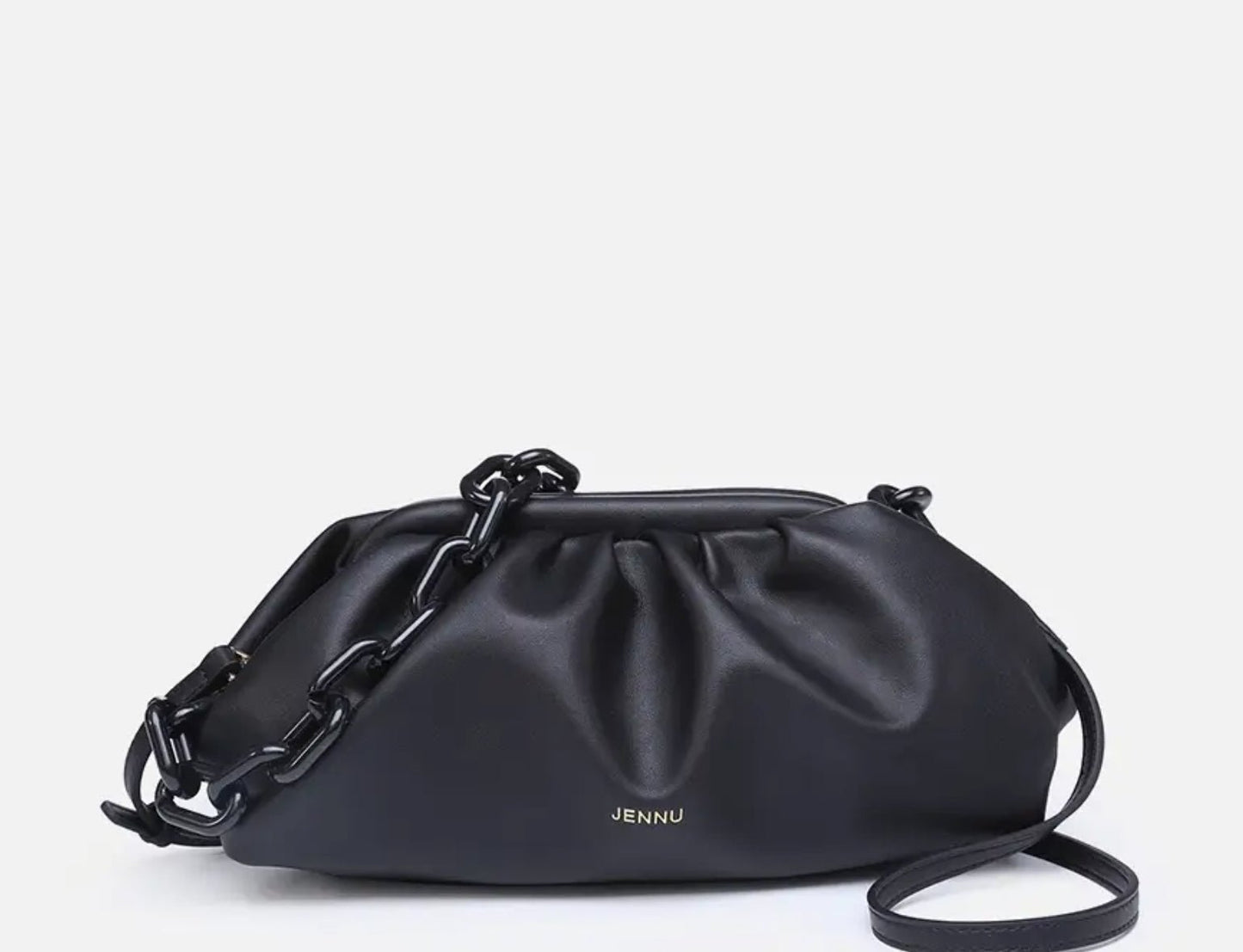 Black Kyoto Pleated Shoulder Bag