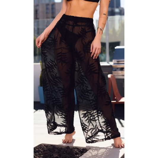 Love island See Through Wide Leg Cover Up Pants