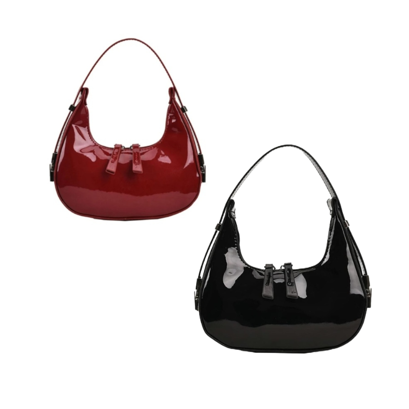 Patent leather Shoulder bag