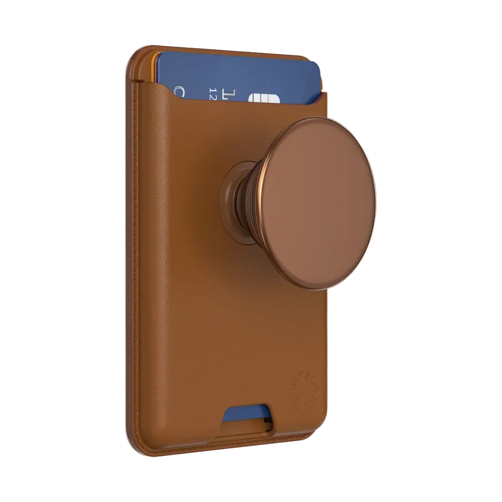 PopSockets MagSafe Softgoods Phone Wallet - Cognac