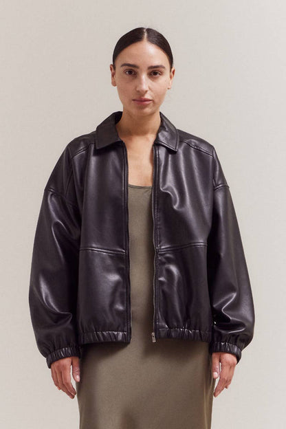 Classic Bomber Jacket,Black