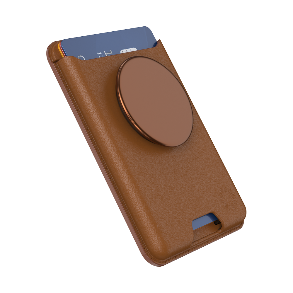 PopSockets MagSafe Softgoods Phone Wallet - Cognac