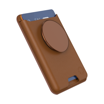 PopSockets MagSafe Softgoods Phone Wallet - Cognac