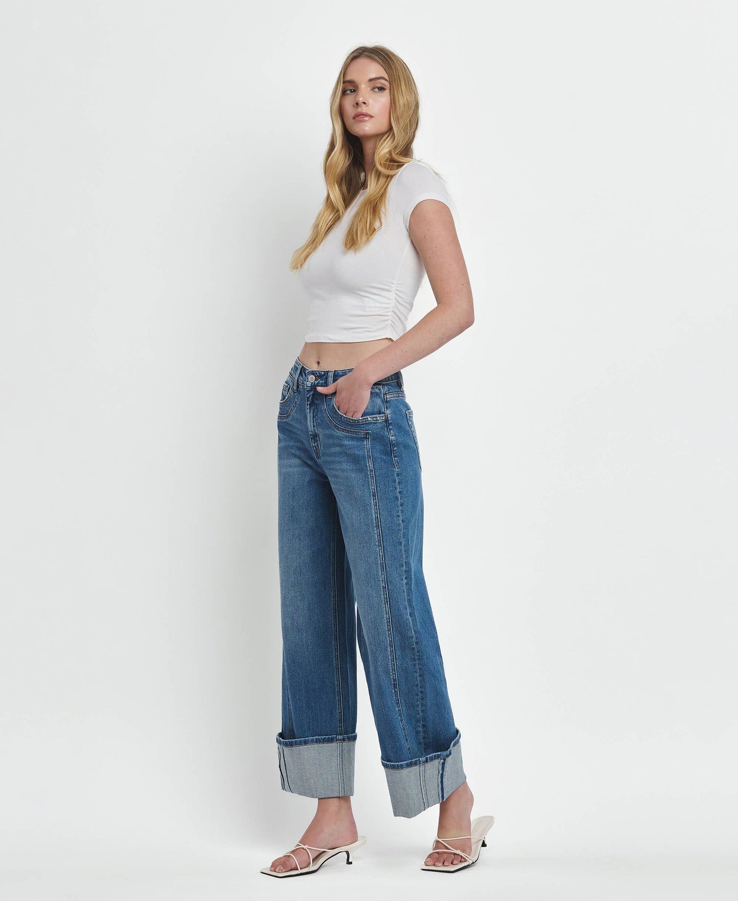 High Rise Baggy Wide Leg Jeans