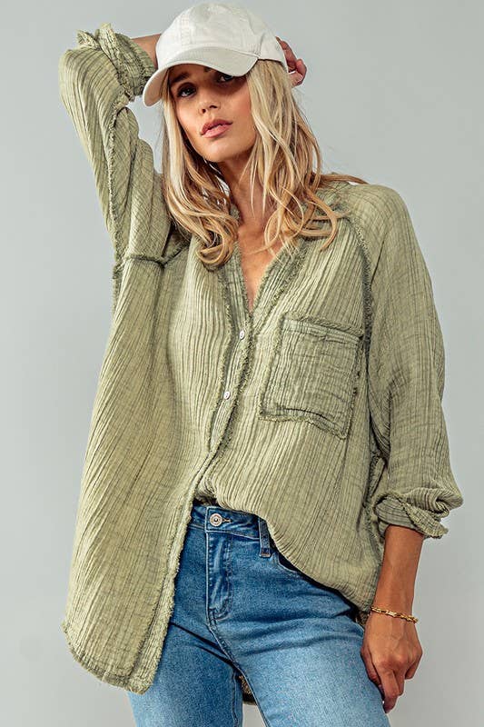 Textured Long Sleeve shirt