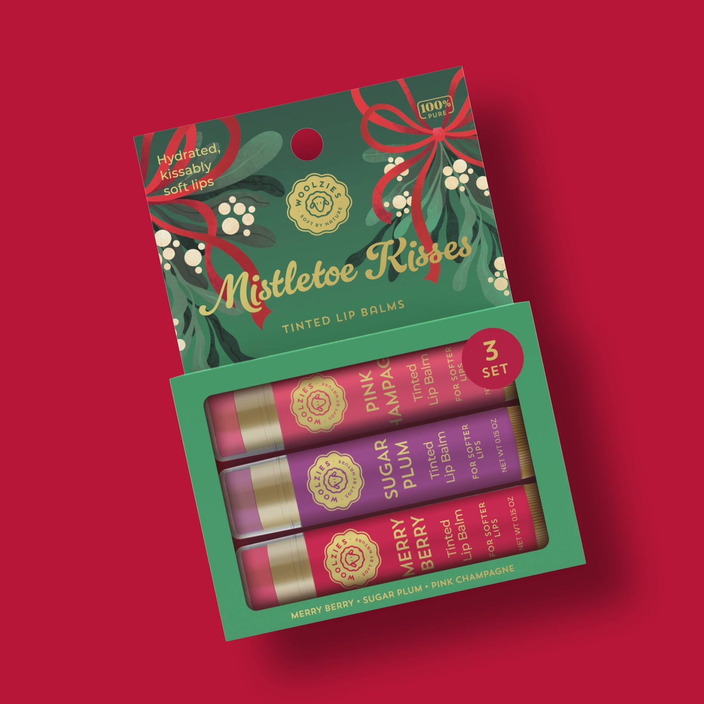 Mistletoe Kisses Lip Balm Set Of 3