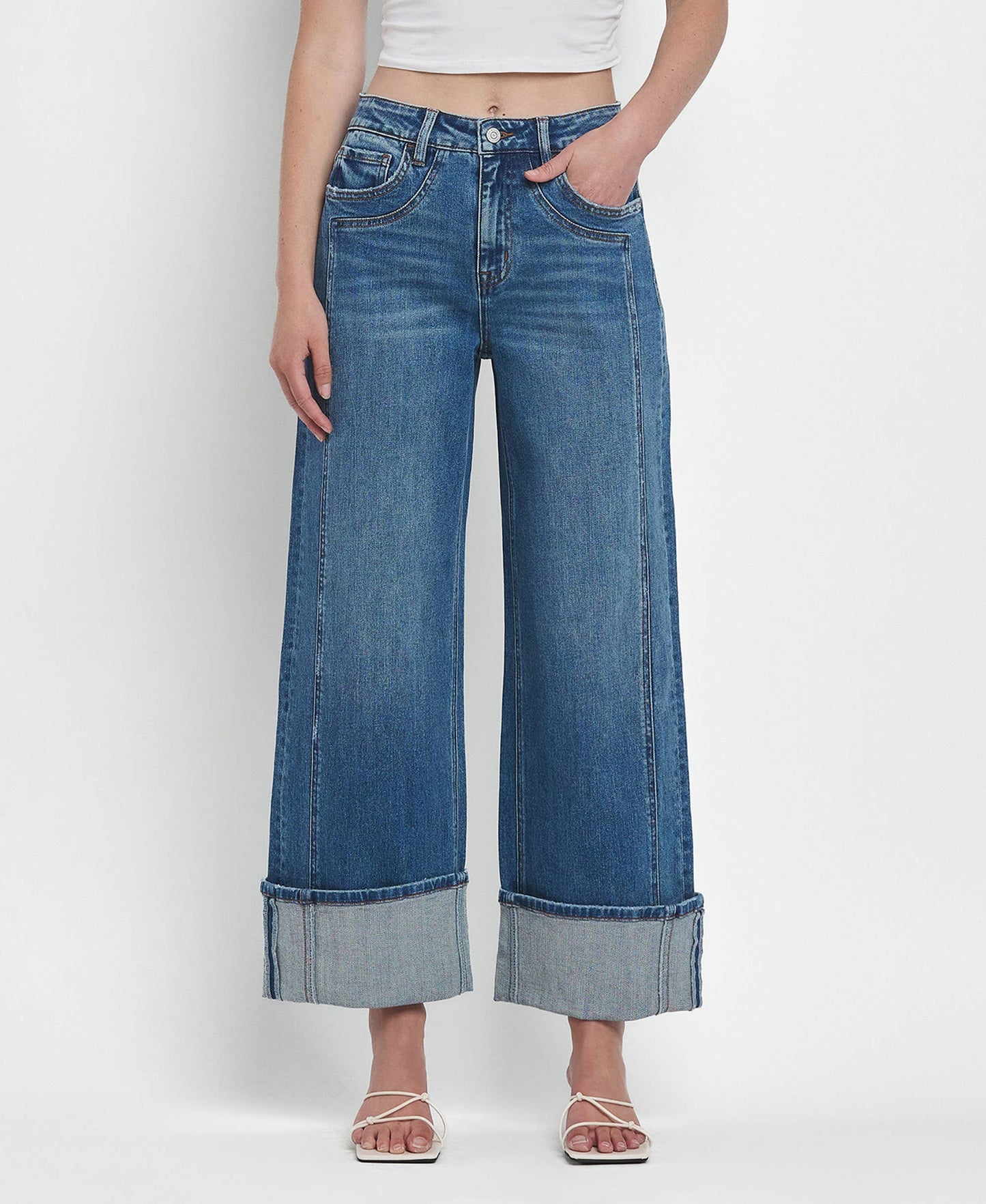 High Rise Baggy Wide Leg Jeans