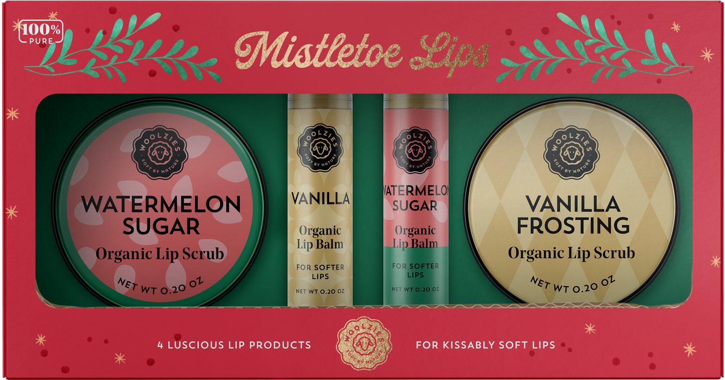 The Mistletoe Lips Set of 4