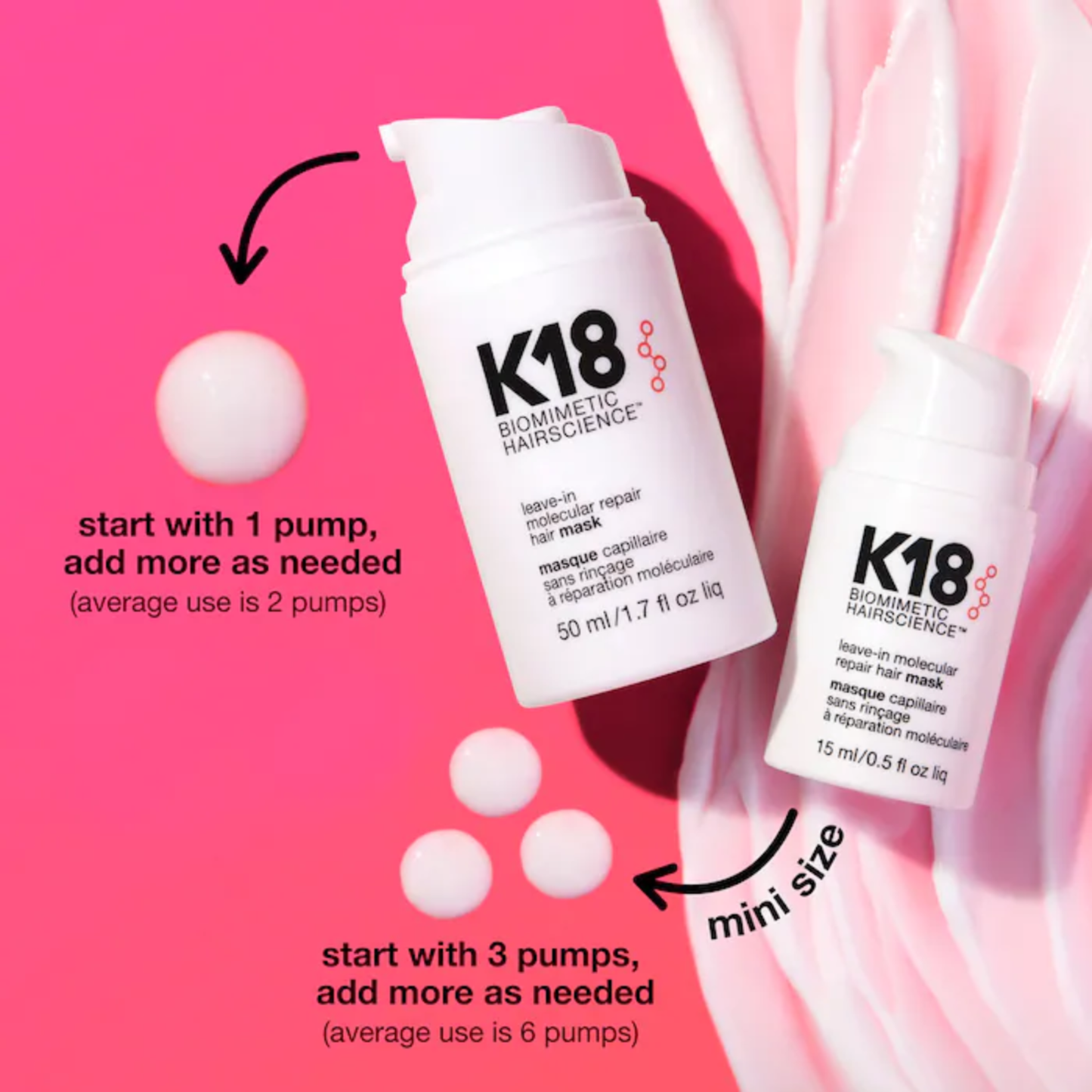 K18 Leave-In Molecular Repair Hair Mask (15mL)