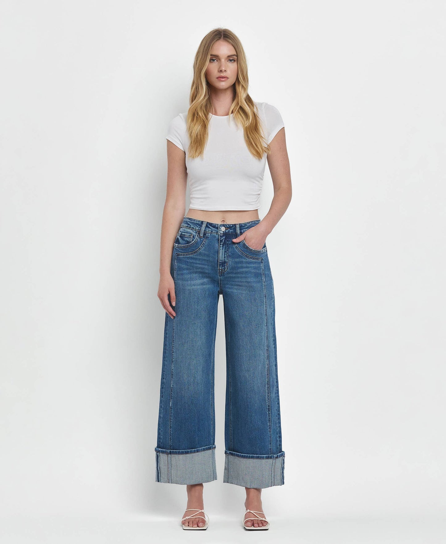 High Rise Baggy Wide Leg Jeans