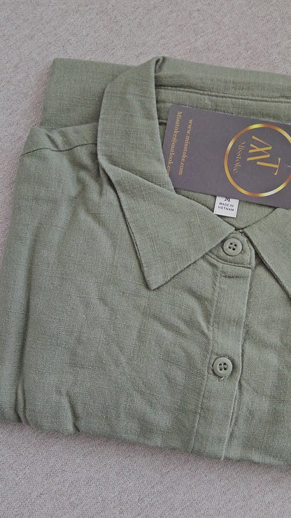 Linen Short Sleeve and Short Pants set(several colors)