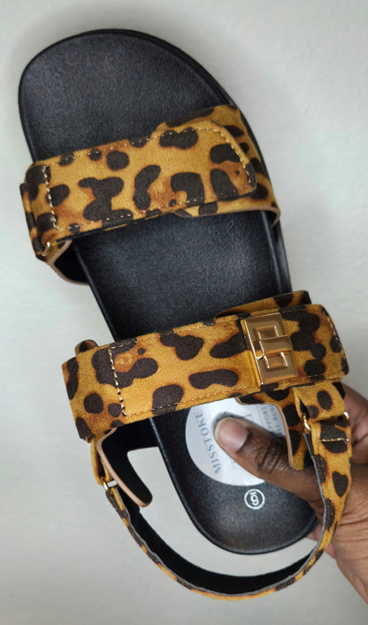Leopard Slingback Sandals