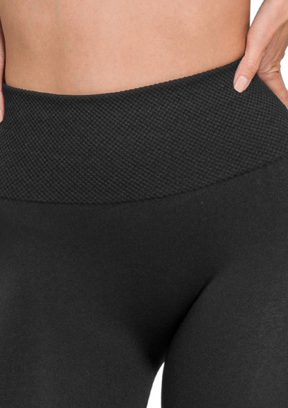 Black Fleece Lined High Waist Tights