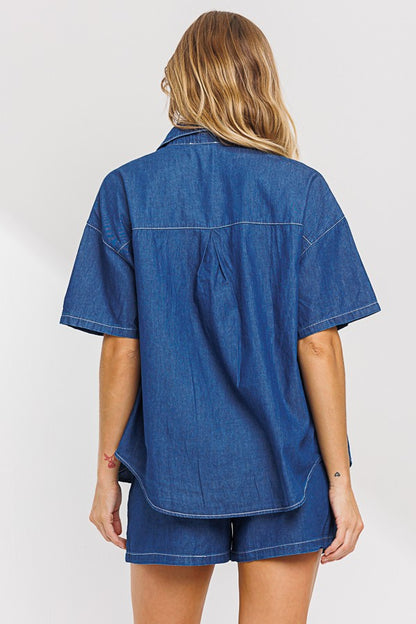 Dark Denim Top and Short set