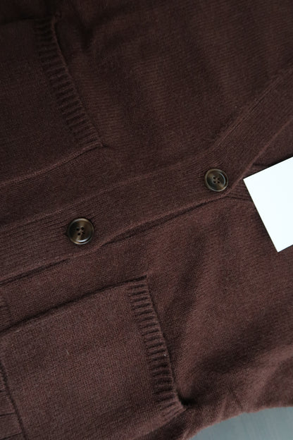 V Neck Cardigan Patch Pockets