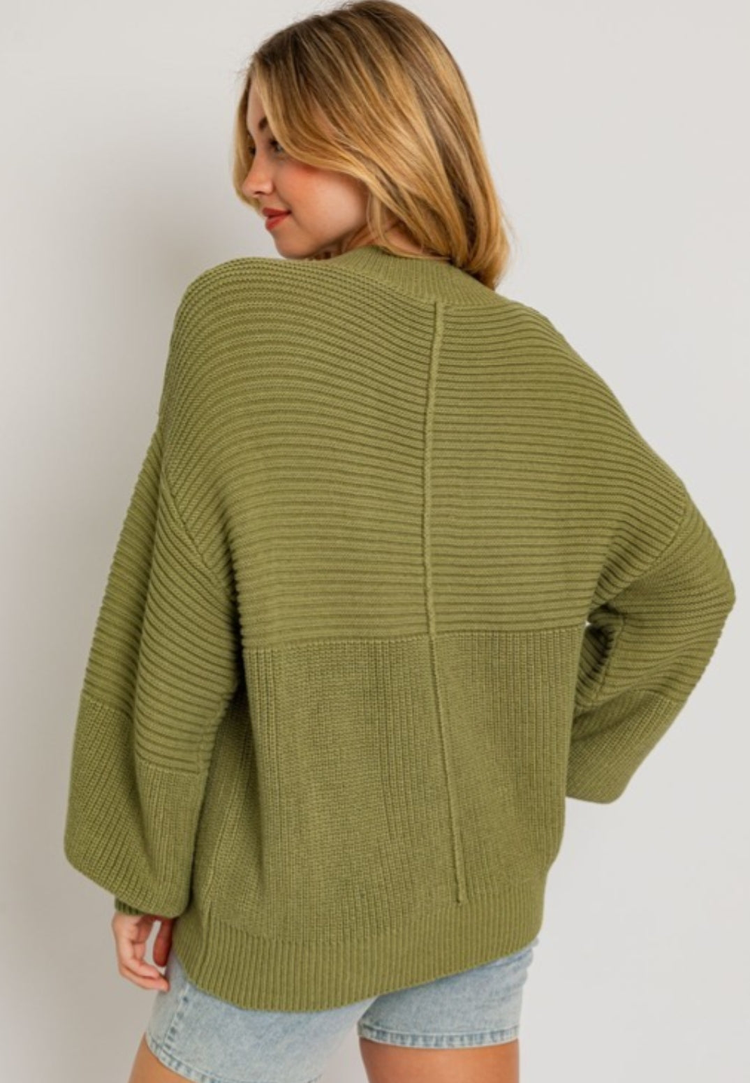 Ribbed Knit Long Sleeve Sweater