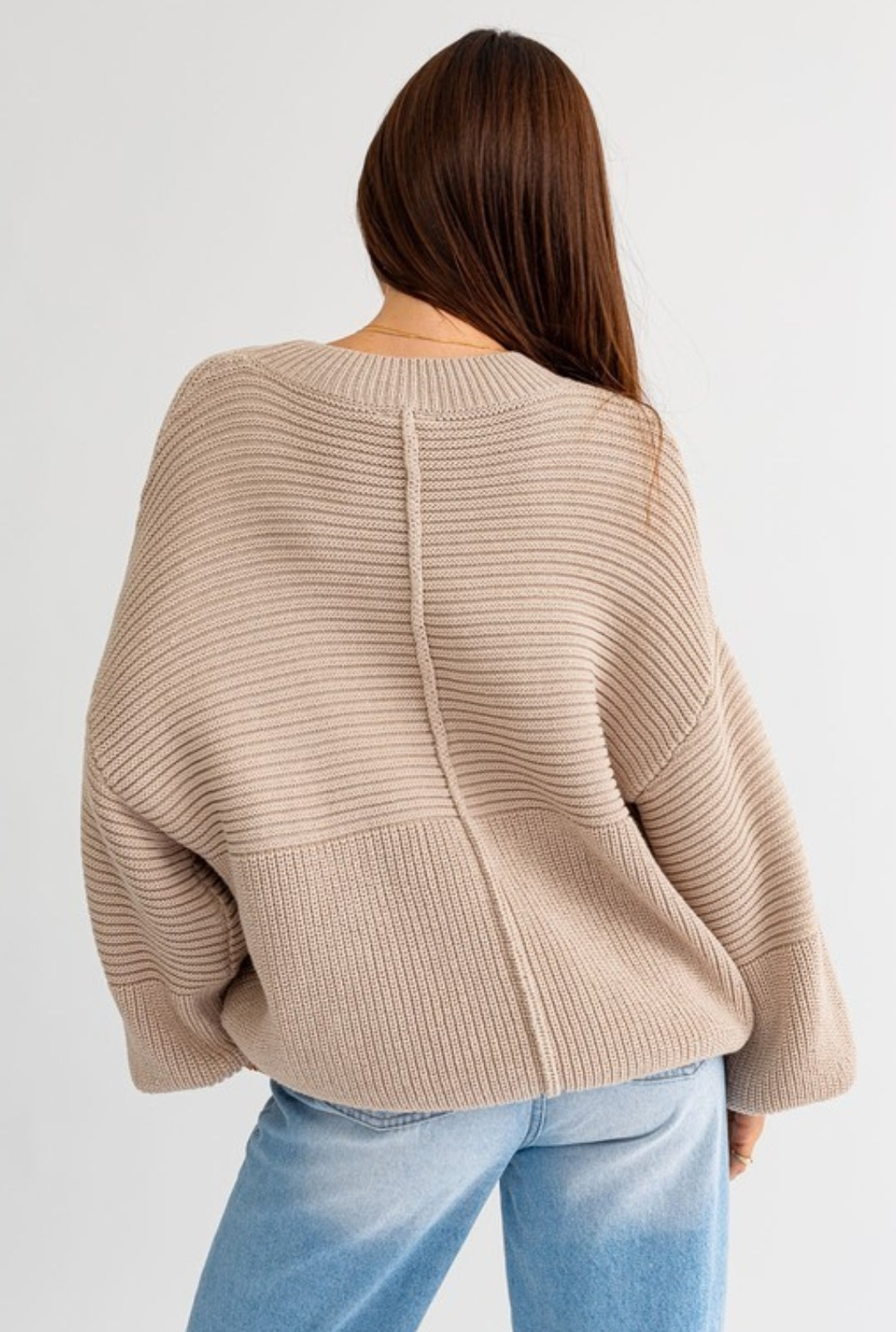 Ribbed Knit Long Sleeve Sweater