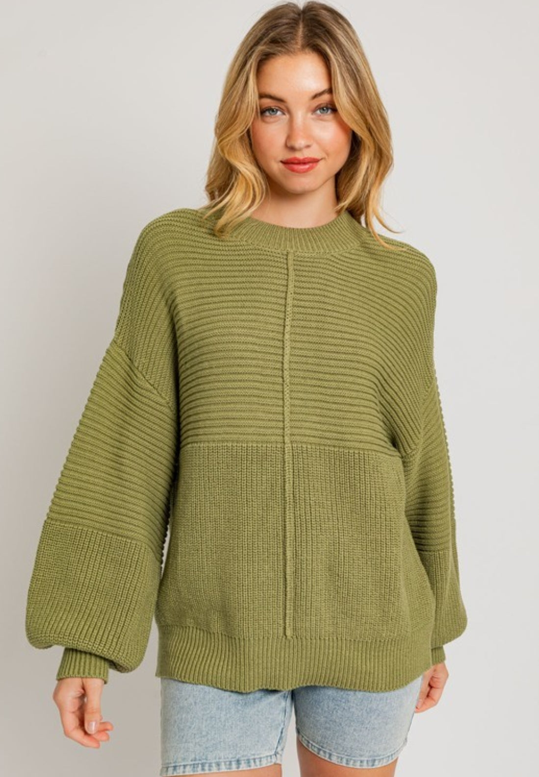 Ribbed Knit Long Sleeve Sweater