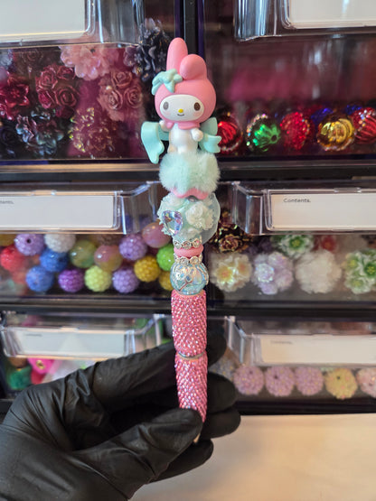 Pre-made Handmade Pen Teal bow