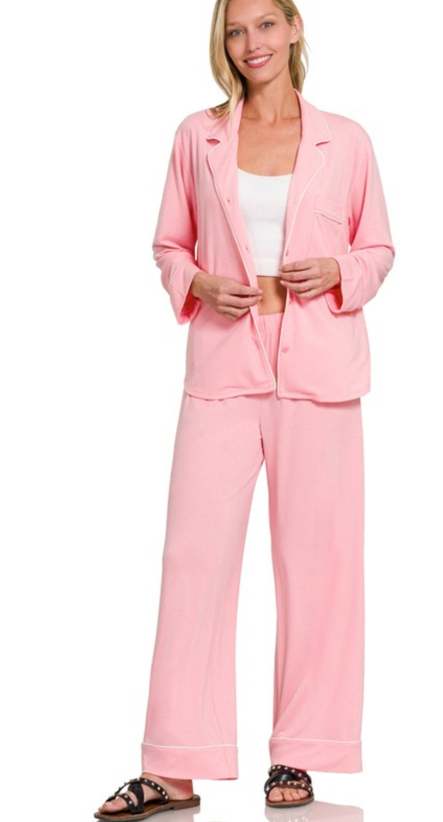 Classic Button down Pajama Set