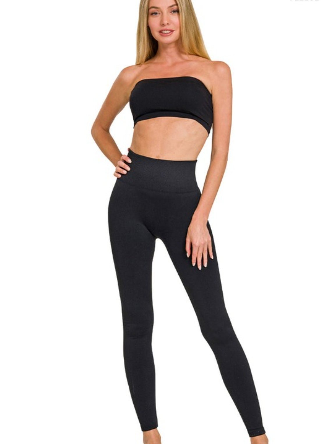 Black Fleece Lined High Waist Tights