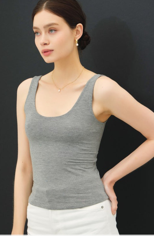 Basic Scoop Neck Tank Top