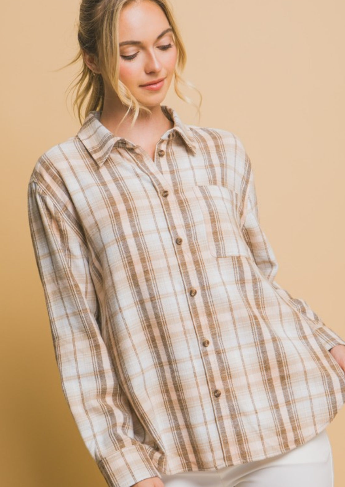 Plaid Flannel Button Down Shirt(multiple colors)