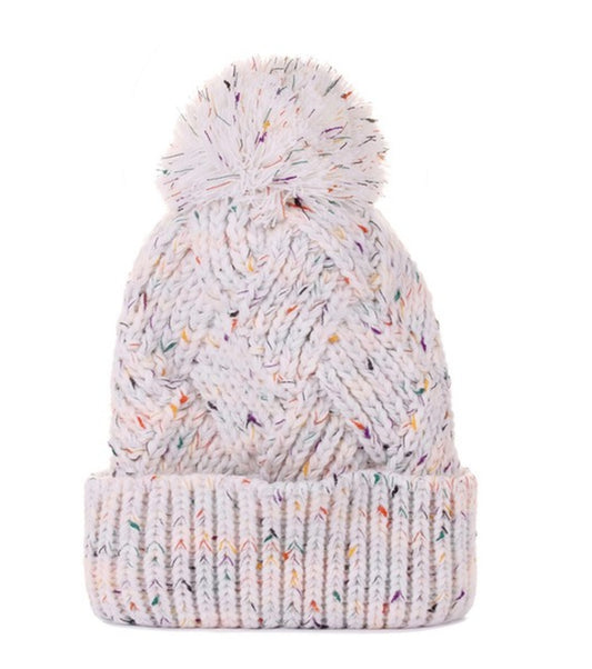 Cable Knit Pom Pom Beanie (several colors)